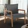 Poltrona Decorativa Para Sala de Estar e Living Alícia B04 Linho Cinza Escuro - Lyam Decor