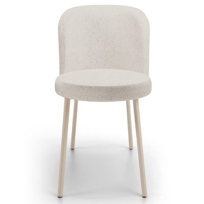 Kit 3 Cadeiras Sala de Jantar Estofada Gavi Arena L02 Linho Cru - Lyam Decor