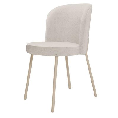 Kit 3 Cadeiras Sala de Jantar Estofada Gavi Arena L02 Linho Cru - Lyam Decor