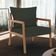 Poltrona Decorativa Para Sala de Estar e Living Alícia B04 Linho Verde Musgo - Lyam Decor