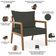 Poltrona Decorativa Para Sala de Estar e Living Alícia B04 Linho Verde Musgo - Lyam Decor