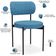 Kit 04 Cadeiras Estofadas Para Sala De Jantar Louvre L02 Linho Azul - Lyam Decor