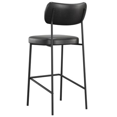 Banqueta Alta Bar Cozinha Sala De Jantar Preto Melina L02 Couríssimo Preto - Lyam Decor