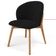 Cadeira de Jantar e Estar Living Estofada Mia L02 Bouclê Preto - Lyam Decor