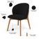 Cadeira de Jantar e Estar Living Estofada Mia L02 Bouclê Preto - Lyam Decor
