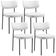 Kit 04 Cadeiras Decorativas Para Sala De Jantar Melina L02 Facto Branco - Lyam Decor