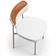Cadeira Decorativa Para Sala De Jantar Melina Base Arena L02 Faixa Couríssimo Camel Facto Branco - Lyam Decor