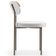 Cadeira Decorativa Para Sala De Jantar Melina Base Arena L02 Faixa Couríssimo Camel Facto Branco - Lyam Decor