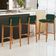 Kit 02 Banquetas Alta Para Cozinha Sala de Jantar Bar Dara L02 Suede Verde Musgo - Lyam Decor