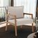 Poltrona Decorativa Para Sala de Estar e Living Alícia B04 Bouclê Creme - Lyam Decor