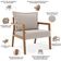 Poltrona Decorativa Para Sala de Estar e Living Alícia B04 Bouclê Creme - Lyam Decor