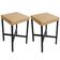 Kit 02 Banquetas Baixa Bar Cozinha Sala De Jantar Preto Stella L02 Couríssimo Fendi - Lyam Decor