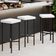 Kit 02 Banquetas Alta Bar Cozinha Sala De Jantar Preto Stella L02 Facto Branco - Lyam Decor