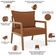 Poltrona Decorativa Para Sala de Estar e Living Alícia B04 Bouclê Terracota - Lyam Decor
