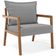 Poltrona Decorativa Para Sala de Estar e Living Alícia B04 Bouclê Cinza - Lyam Decor