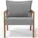 Poltrona Decorativa Para Sala de Estar e Living Alícia B04 Bouclê Cinza - Lyam Decor