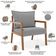 Poltrona Decorativa Para Sala de Estar e Living Alícia B04 Bouclê Cinza - Lyam Decor
