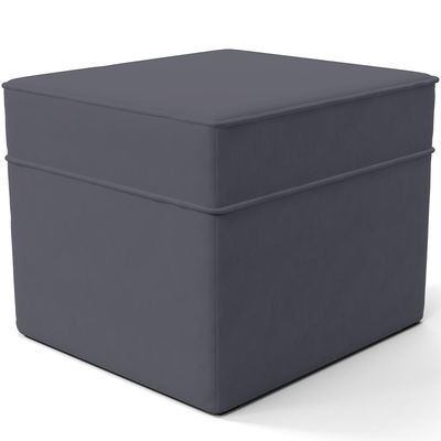 Poltrona de Amamentação com Balanço e Puff Mavie L02 Suede Cinza - Lyam Decor