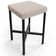 Kit 04 Banquetas Baixa Bar Cozinha Sala De Jantar Preto Stella L02 Bouclê Creme - Lyam Decor