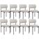 Kit 08 Cadeiras Estofadas Para Sala De Jantar Louvre L02 Bouclê Cru - Lyam Decor