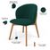 Kit 04 Cadeiras de Jantar e Estar Living Estofada Mia L02 Bouclê Verde - Lyam Decor