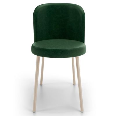 Kit 4 Cadeiras Sala de Jantar Estofada Gavi Arena L02 Couríssimo Verde Musgo - Lyam Decor