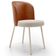 Cadeira Para Sala de Jantar Cozinha Estofada Gavi Arena L02 Couríssimo Camel Bouclê Creme - Lyam Decor