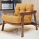 Kit 04 Poltronas Decorativa Fixa Para Sala Living Ikary L02 Canela Prime Bouclê Mostarda - Lyam Decor