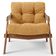 Kit 04 Poltronas Decorativa Fixa Para Sala Living Ikary L02 Canela Prime Bouclê Mostarda - Lyam Decor