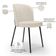 Kit 5 Cadeiras Sala de Jantar Estofada Gavi L02 Linho Champagne - Lyam Decor