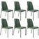 Kit 06 Cadeiras Decorativa Estofada Para Sala De Jantar Bella L02 Couríssimo Verde - Lyam Decor