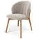 Cadeira de Jantar e Estar Living Estofada Mia L02 Bouclê Creme - Lyam Decor