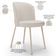 Kit 4 Cadeiras Sala de Jantar Estofada Gavi Arena L02 Linho Cru - Lyam Decor
