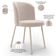 Kit 4 Cadeiras Sala de Jantar Estofada Gavi Arena L02 Suede Bege - Lyam Decor
