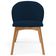 Cadeira de Jantar e Estar Living Estofada Mia L02 Suede Azul Marinho - Lyam Decor
