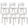 Kit 06 Cadeiras Decorativas Para Sala De Jantar Melina Base Arena L02 Facto Branco - Lyam Decor