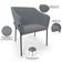 Kit 4 Cadeiras Para Sala de Jantar Estar Living Olívia L02 Suede Cinza - Lyam Decor