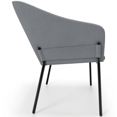 Kit 4 Cadeiras Para Sala de Jantar Estar Living Olívia L02 Suede Cinza - Lyam Decor