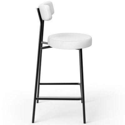 Kit 05 Banquetas Baixas Para Cozinha Sala De Jantar Bar Bancada Milão L02 Facto Branco - Lyam Decor