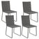 Kit 04 Cadeiras Decorativa Estofada Para Sala De Jantar Preto Maya L02 Linho Cinza Escuro - Lyam Decor