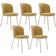 Kit 5 Cadeiras Sala de Jantar Estofada Gavi Arena L02 Couríssimo Fendi - Lyam Decor