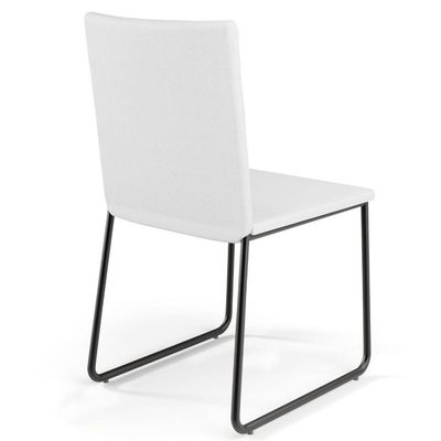 Cadeira Decorativa Estofada Para Sala De Jantar Preto Maya L02 Facto Branco - Lyam Decor Decor