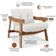 Poltrona Decorativa Fixa Para Sala Living Ikary L02 Canela Prime Bouclê Branco - Lyam Decor