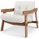 Poltrona Decorativa Fixa Para Sala Living Ikary L02 Canela Prime Bouclê Branco - Lyam Decor