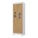 Guarda-roupa Infantil 62cm 2 Portas Com Vidro E 2 Gavetas Bombom Multimóveis MP4461 Branco-madeirado