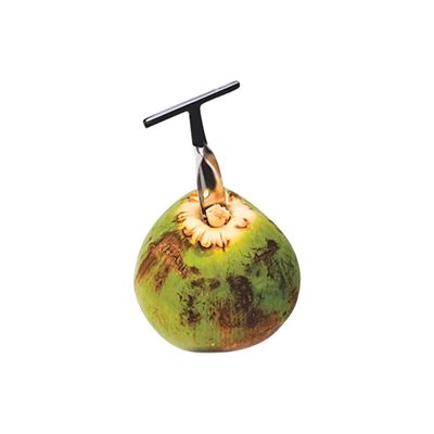 Furador de Coco Abridor Aço Inox Cabo Preto