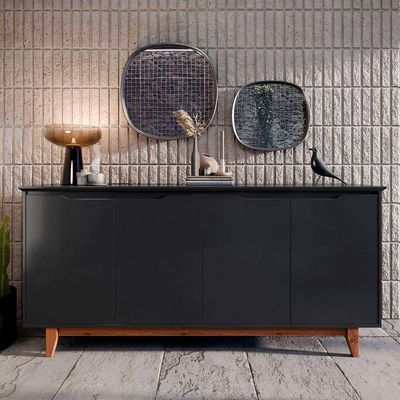 Buffet 4 Portas Flow Preto