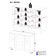 Cômoda Infantil 125cm 2 Portas Com Vidro E 4 Gavetas Bombom Multimóveis MP4465 Branco-madeirado