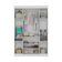 Guarda-roupa Infantil 122cm Com Vidro 4 Portas E 2 Gavetas Pirulito Multimóveis MP4468 Branco-madeirado