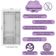 Guarda-roupa Infantil 92cm Com Vidro 3 Portas E 2 Gavetas Sonho Multimóveis MP4472 Branco-madeirado